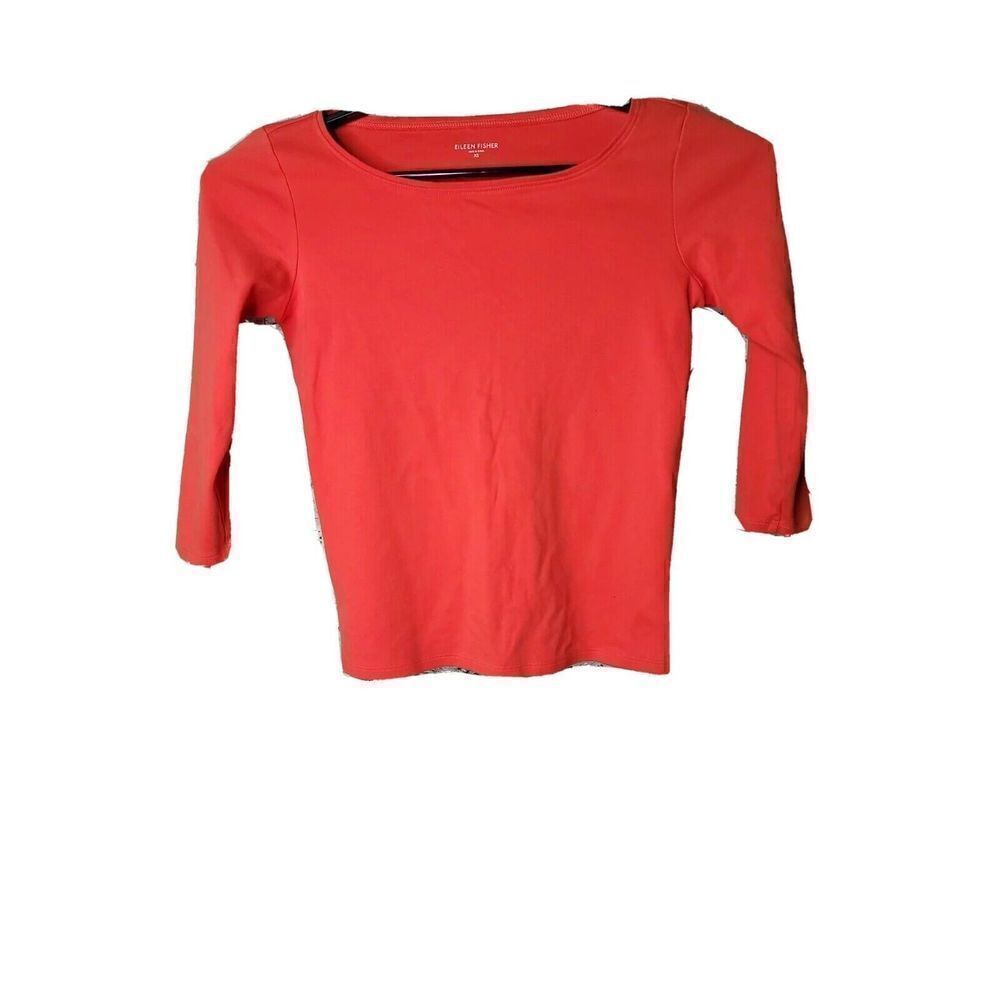 Eileen Fisher Women's Orange Shirt Size XS t5